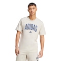 Camiseta adidas Estampada Collegiate Lineage Masculina OFF WHITE