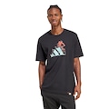 Camiseta adidas Doodle Hunt Bike Masculina PRETO