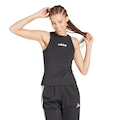 Camiseta Regata adidas Essentials Linear Feminina PRETO/BRANCO