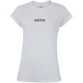 Camiseta adidas Logo Linear Feminina BRANCO/PRETO