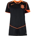 Camisa do Corinthians III 25/26 Nike Total 90 Feminina PRETO/LARANJA