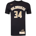 Camiseta Milwaukee Bucks NBA Nike Select Masculina PRETO
