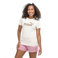 Camiseta PUMA Essential Graphic Animal Feminina OFF WHITE