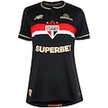 Camisa do São Paulo III 25/26 Jogador New Balance Feminina PRETO/VERMELHO