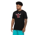 Camiseta do Chicago Bulls NBA Sneaker N0495 Masculina PRETO