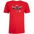 Camiseta do Chicago Bulls NBA Sneaker N0495 Masculina VERMELHO