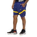 Bermuda do Golden State Warriors NBA Nike Dri-FIT Icon Edition 8IN Masculina AZUL