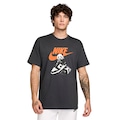 Camiseta Nike Sportswear Connect Masculina CINZA ESCURO