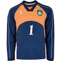 Camiseta do Palmeiras Goleiro Manga Longa Retrô 2000 Betel Masculina AZUL/LARANJA