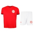Kit de Uniforme do Internacional II Infantil Betel Camiseta + Calção VERMELHO/BRANCO