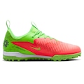 Chuteira Society Infantil Erling Haaland Nike Phantom 6 Academy VERMELHO/VERDE
