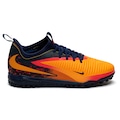 Chuteira Society Infantil Nike Phantom 6 Low Academy LARANJA/AZUL ESC