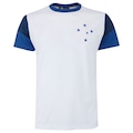 Camiseta do Cruzeiro Braziline Brilhar Masculina BRANCO/AZUL