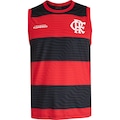 Camiseta Regata Flamengo Braziline Presença Masculina VERMELHO/PRETO