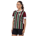 Camiseta do Fluminense Braziline Chiado Feminina VINHO/BRANCO