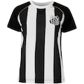 Camiseta do Santos Mosaico Braziline Feminina PRETO