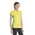 Camiseta Brasil Essentials Single Jersey 3-Stripes adidas Feminina AMARELO/AZUL