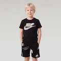 Conjunto Camiseta + Bermuda Infantil Nike Youth Basic PRETO/CINZA