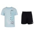 Conjunto Infantil Nike Sport Rhythm Camiseta + Bermuda AZUL/PRETO