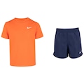 Conjunto Infantil Nike Dri-FIT Woven Camiseta + Bermuda LARANJA/AZUL