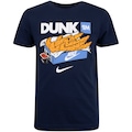 Camiseta Nike Dunk Em Ten Juvenil AZUL ESCURO