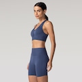 Bermuda Oxer Curta Sem Costura Feminina AZUL ESCURO