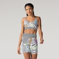 Top Farm Lic Poa Beleza Gráfica SB BS Feminino PRETO/VERDE CLA
