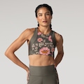Top Farm Recorte Aurora Floral Feminino VERDE/ROSA