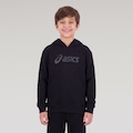 Blusão Moletom ASICS Canguru Infantil PRETO