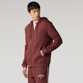 Jaqueta Moletom Canguru Com Fleece ASICS Masculina VINHO