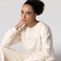 BLUSAO ASICS CLASSIC SEM CAPUZ OFF WHITE