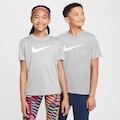 Camiseta Nike Dri-FIT Legend Swoosh Infantil CINZA/BRANCO