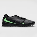 Opção de cor PRETO/VERDE de Chuteira Society Adulto Nike Phantom 6 Academy