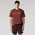 Camiseta Masculina Malha Estampada ASICS VINHO