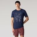 Camiseta ASICS Estampada Masculina AZUL ESCURO