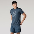 Camiseta Asics LS MP Estampada - Masculina AZUL