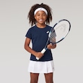 Camiseta Asics Emblema Racket Menina - Infantil AZUL ESCURO