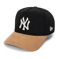 Boné New York Yankees New Era MLB Suede Visor Adulto PRETO