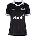 Camisa do Botafogo II 25/26 Torcedor Reebok Feminina PRETO