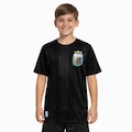 Camiseta Seleção da Argentina Recorte AFA 26/27 Infantil PRETO
