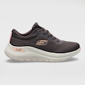 Tênis Feminino Skechers Archi Fit 2.0 Big League CINZA ESC/ROSA