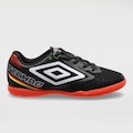 Opção de cor PRETO/BRANCO de Chuteira Futsal Infantil Umbro Techno II