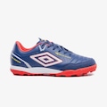 Opção de cor AZUL/VERMELHO de Chuteira Society Adulto Umbro Neocomfort