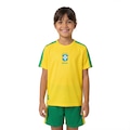 Camiseta da Seleção do Brasil Com Recorte CBF 26/27 Infantil AMARELO