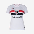 Camisa do São Paulo I 26/27 New Balance Torcedor Feminina BRANCO/VERMELHO
