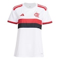 Camisa do Flamengo II Torcedor adidas Feminina BRANCO