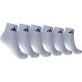 Kit de Meia adidas Sportswear Essentials Ankle com 3 Pares BRANCO/PRETO