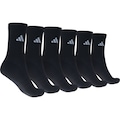 Kit de Meia adidas Sportswear Três Listras Essentials Crew com 3 Pares PRETO