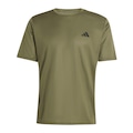 Camiseta adidas Workout Essentials Base 3S - Masculina VERDE ESCURO