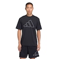 Camiseta adidas Logotipo Workout Essentials Feelready - Masculina PRETO